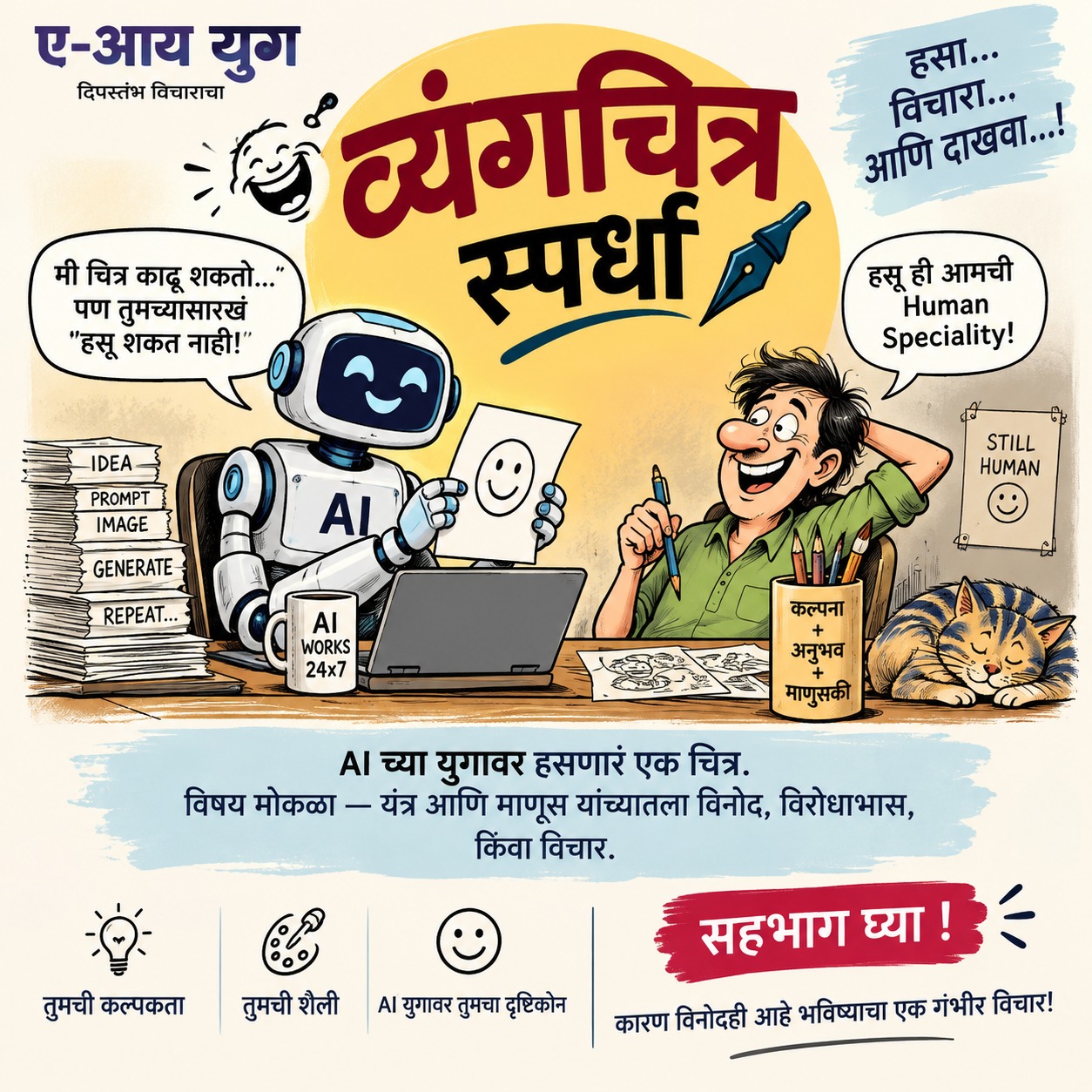 व्यंगचित्र स्पर्धा — पोस्टर